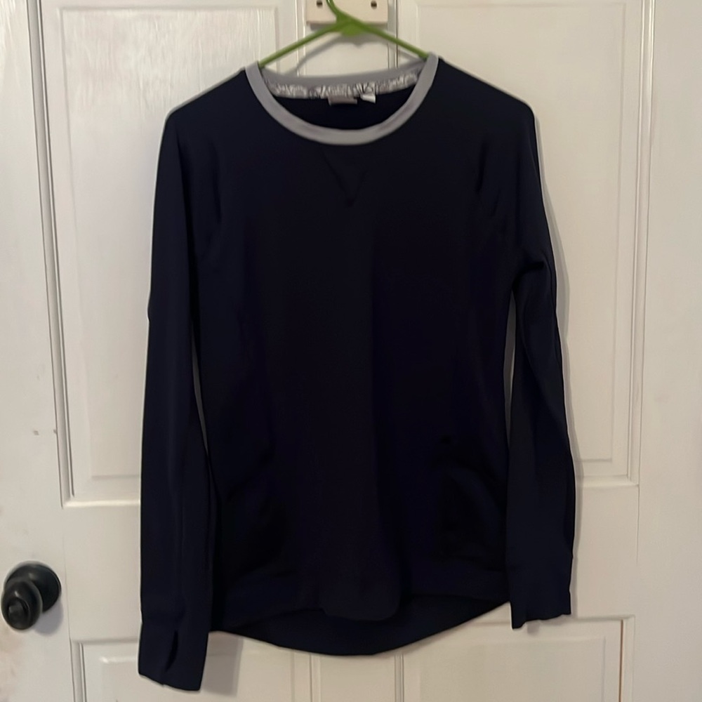 Puma navy thermal long sleeve workout tee